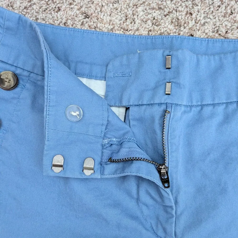LOFT Blue Sailor Cotton Shorts Women's 8 Nautical Coastal Beachy Summer